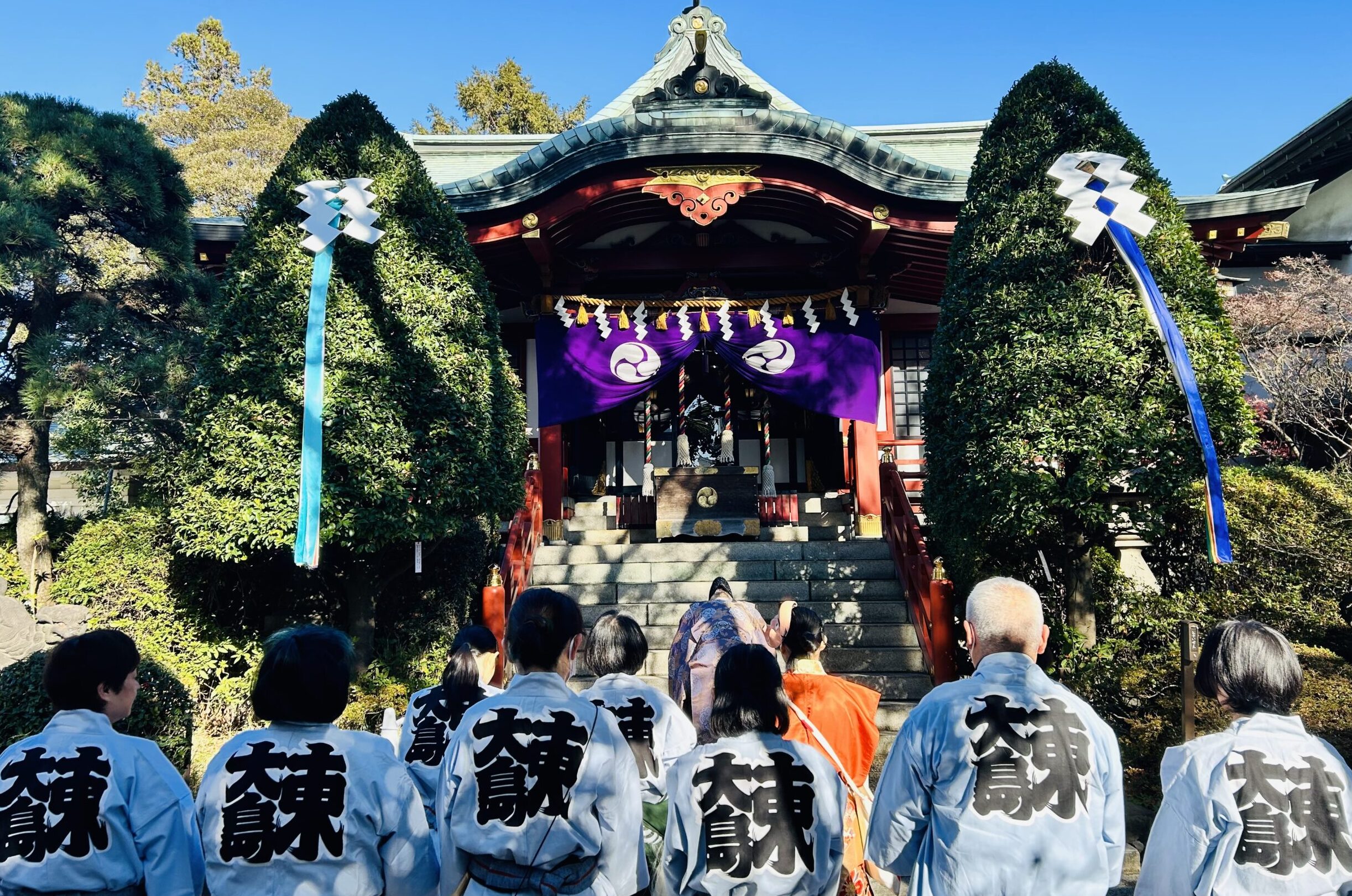 お正月　獅子舞奉納について